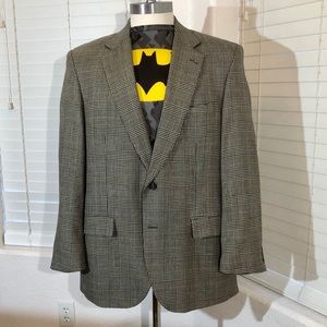 ALAN FLUSSER 44R 2 button 44R black white blazer